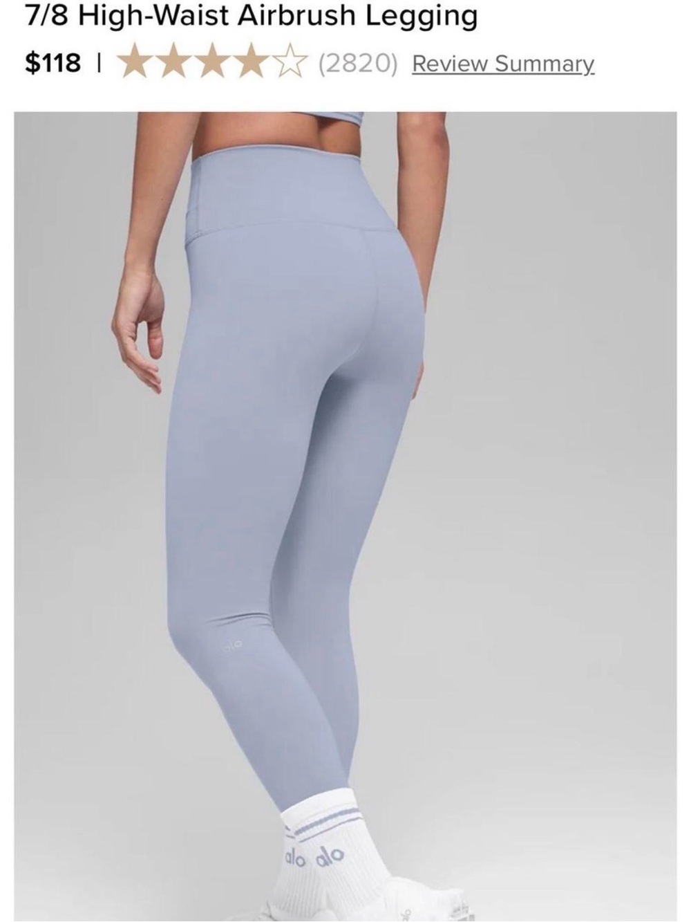 ALO Yoga Full-Length Leggings in Pale Lavender